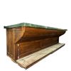 Image 1 : Vintage Solid Wood Home Bar Unit with Footrest Green Countertop - approx. 124 x 41 x 38in H