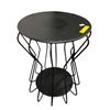 Image 1 : The Living Lab Modern Black Wire Cage Accent Table Side Table - approx. 18 1/2in x 24in - RV $399