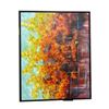 Image 2 : The Living Lab Large Abstract Autumn Forest Canvas Wall Art - Textured Impasto Trees - approx. 52 x 