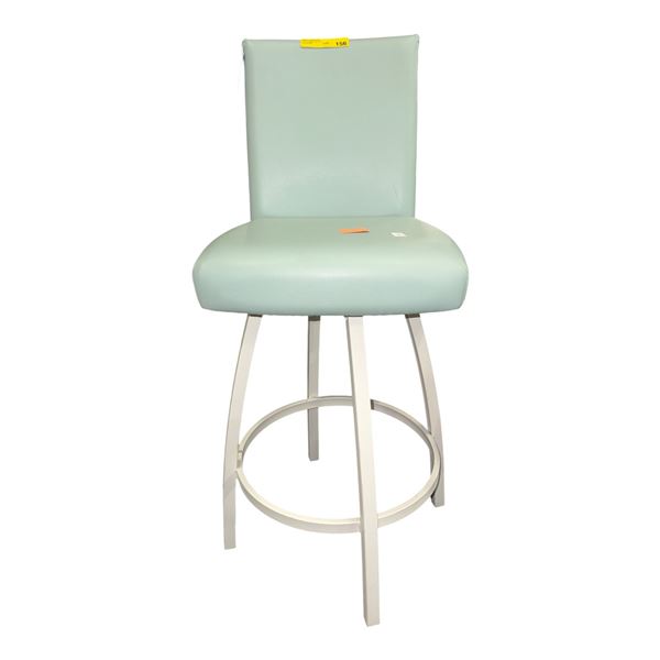 The Living Lab Nicholas Bar Stool with white metal legs - RV $659