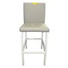 Image 1 : The Living Lab Modern Grey with white metal legs counter stool