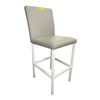 Image 2 : The Living Lab Modern Grey with white metal legs counter stool