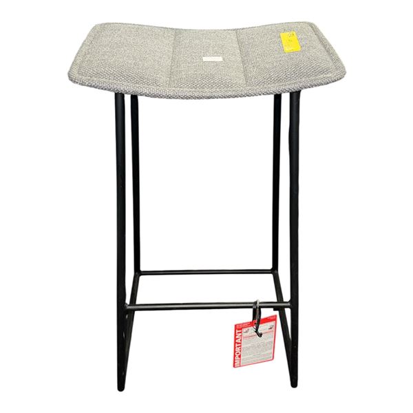 The Living Lab Palmo Counter Stool with black metal legs - RV $409