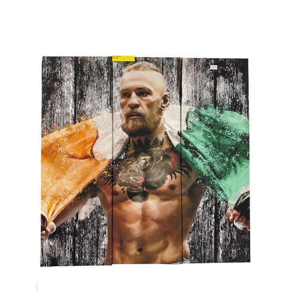 Conor McGregor UFC 3-Panel Canvas Wall Art Irish Flag Triptych - approx. 36 x 35 1/2in