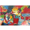 Image 1 : Expressionist Boxing Match Canvas Painting Vibrant Colorful Sports Wall Art - 35 1/2in x 23 1/2in