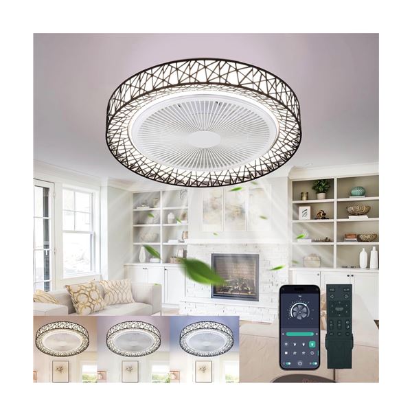 BNIB - 2pc new Depuley ceiling light fixtures with fan