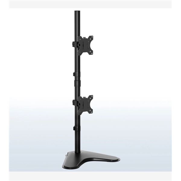 BNIB - 6pc VIVO Dual Monitor Desk Stand Free-Standing LCD Mount, Holds in Stacked Vertical Position 