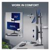 Image 4 : BNIB - 6pc VIVO Dual Monitor Desk Stand Free-Standing LCD Mount, Holds in Stacked Vertical Position 