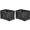 Image 1 : BNIB - 1 box of Amazon Basics Black and 1 box of Gold storage bins - 2pc in a box
