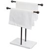 Image 1 : BNIB - Box with 4pc Towel Tree White/Bronze
