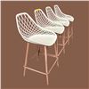 Image 2 : Set of 4 molded barstools with metal legs