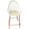 Image 3 : Set of 4 molded barstools with metal legs