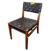 Image 1 : Mid-Century Modern Style Woven Leather Accent Dining Chair