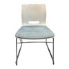 Image 2 : Set of 4 Aller Muir Modern Office Stacking Chairs - Chrome Sled Base