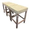 Image 1 : Set of 3 Modern Farmhouse Counter Stools - Whitewashed Wood Frame - RV $275 each