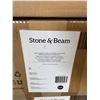 Image 4 : BNIB - Stone & Beam Classic Ceiling Pendant Chandelier Fixture with White Drum Shade Antique Brass 4