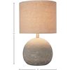 Image 2 : BNIB - 7pc Stone & Beam Industrial Decor Round Concrete Table Desk Lamp with Light Bulb and Beige Sh