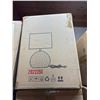 Image 4 : BNIB - 7pc Stone & Beam Industrial Decor Round Concrete Table Desk Lamp with Light Bulb and Beige Sh