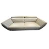 Image 1 : Amax Leather - 86in Italian Style Top-Grain Leather Sofa with Folding Headrests (no legs)