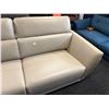 Image 6 : Amax Leather - 86in Italian Style Top-Grain Leather Sofa with Folding Headrests (no legs)