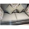 Image 5 : 3 Seater 76in Arezzo Teal Fabric Sofa (new open box)