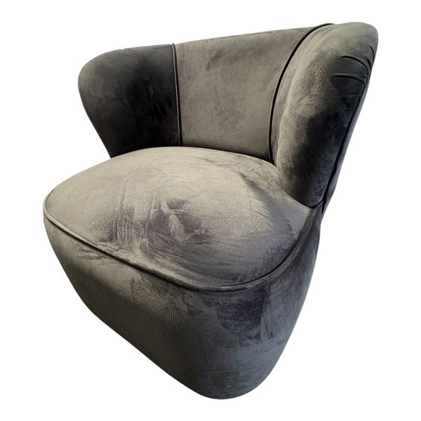 Plush Velvet Wrap-Around Low-Profile Accent Chair - approx. 29in