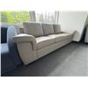 Image 6 : 88in Contemporary Top-Grain Leather 3-Seater Sofa with Flared Pillow Arms