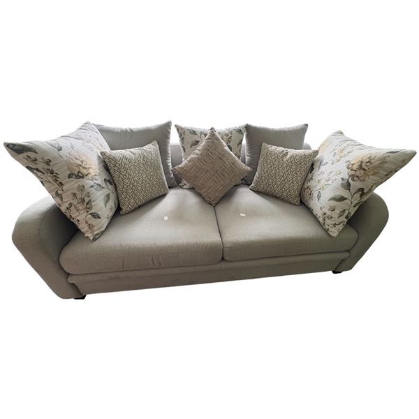 3 Seater 76in Arezzo Teal Fabric Sofa (new open box)