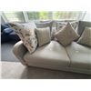 Image 3 : 3 Seater 76in Arezzo Teal Fabric Sofa (new open box) - RV $1,795