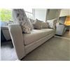 Image 5 : 3 Seater 76in Arezzo Teal Fabric Sofa (new open box) - RV $1,795