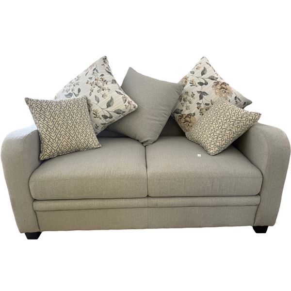 61in Arezzo Teal Fabric Sofa (new open box)