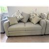 Image 2 : 61in Arezzo Teal Fabric Sofa (new open box)