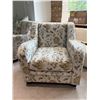 Image 2 : 1 Seater 33in Arezzo Teal Fabric Floral Sofa (new open box) - RV $995