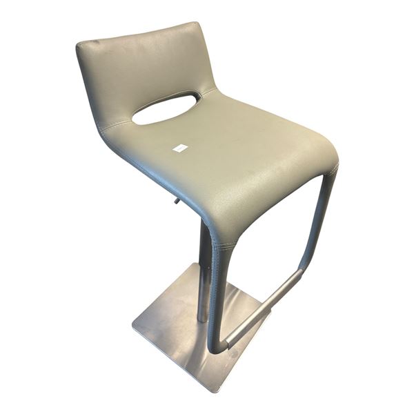 Modern Leather Adjustable Swivel Bar Stool