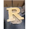 Image 2 : 4pc Metal Letter R Wall Decor - approx. 12in x 13in