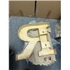 Image 4 : 4pc Metal Letter R Wall Decor - approx. 12in x 13in