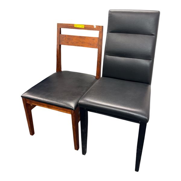 2pc assorted dining chairs
