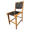 Image 1 : Mid-Century Modern Woven Leather Counter Stool
