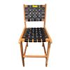 Image 2 : Mid-Century Modern Woven Leather Counter Stool