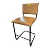 Image 1 : Modern Channel Tufted Leather Counter Stool