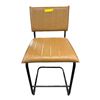 Image 2 : Modern Channel Tufted Leather Counter Stool