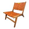 Image 1 : Mid-Century Modern Woven Leather Lounge Chair