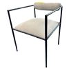 Image 1 : Modern Minimalist Upholstered Armchair with Bolster Backrest