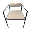 Image 2 : Modern Minimalist Upholstered Armchair with Bolster Backrest