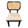 Image 2 : Set of 4 Modern Cane Back Upholstered Dining Chairs