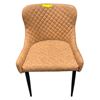 Image 2 : Modern Diamond Quilted Leather Dining Chair
