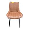 Image 2 : Modern Channel Stitch Leather Dining Chair