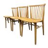 Image 1 : Set of 3 Article Modern Spindle Back Oak Dining Chairs