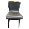 Image 2 : Article Mid-Century Modern Style Black Leather Dining Chair