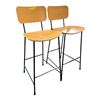 Image 1 : Pair of Mid-Century Modern Oak Bar Stools